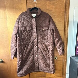 Natural Reflections Quilted Brown Puffer Jacket